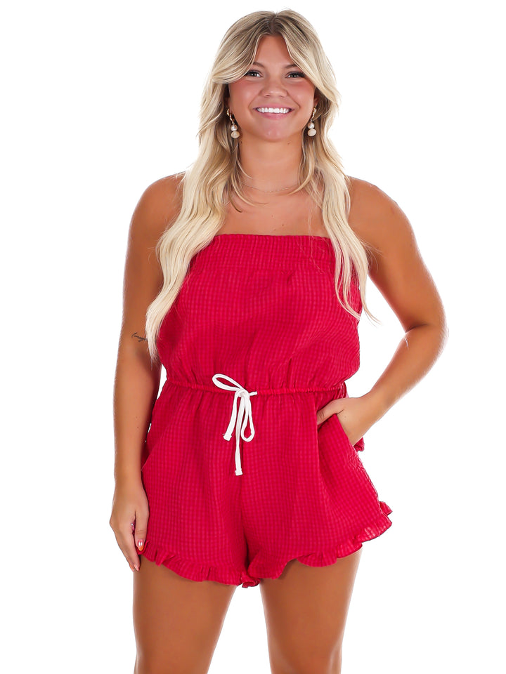 Summer Fling Gingham Romper