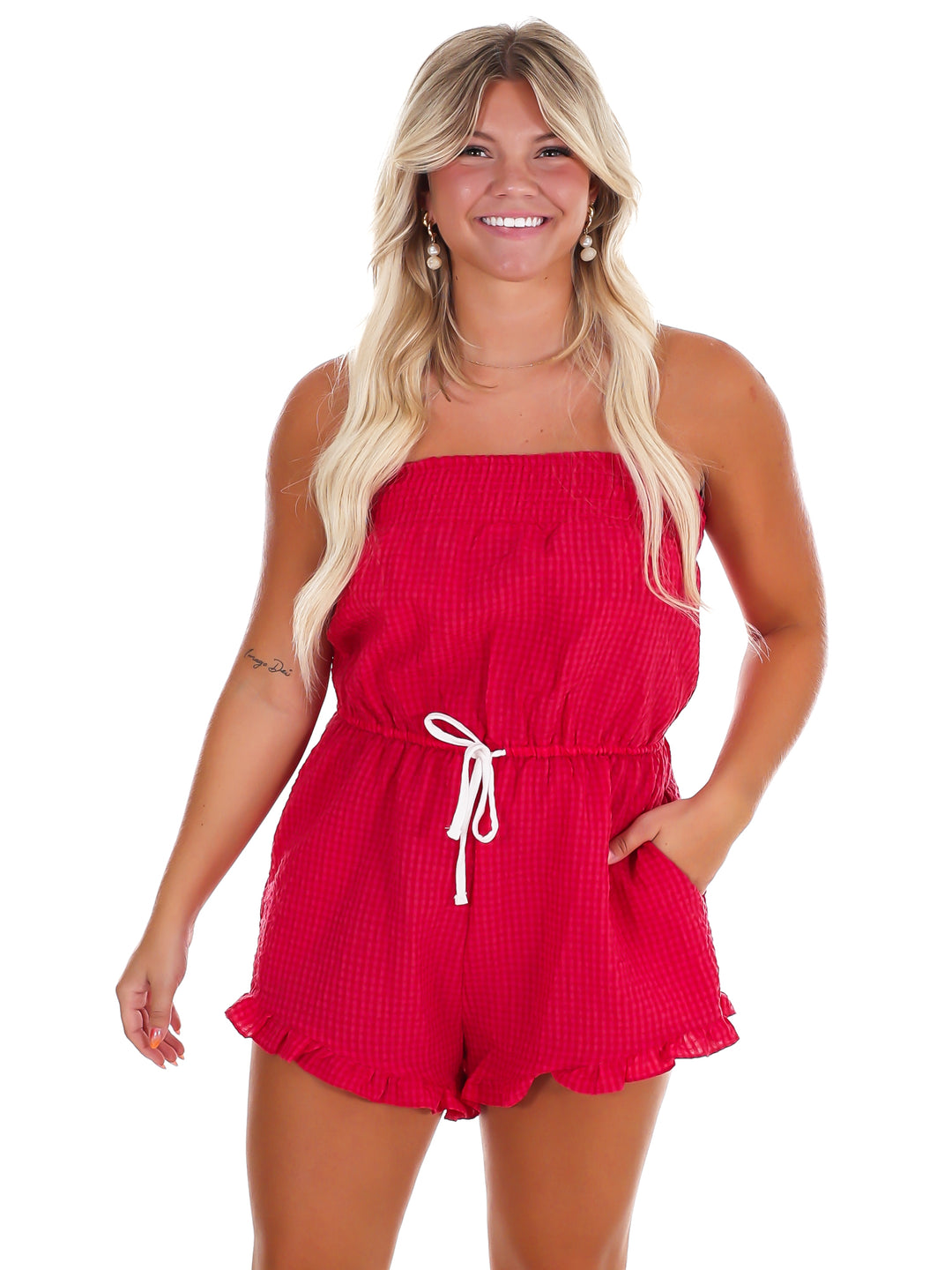 Summer Fling Gingham Romper
