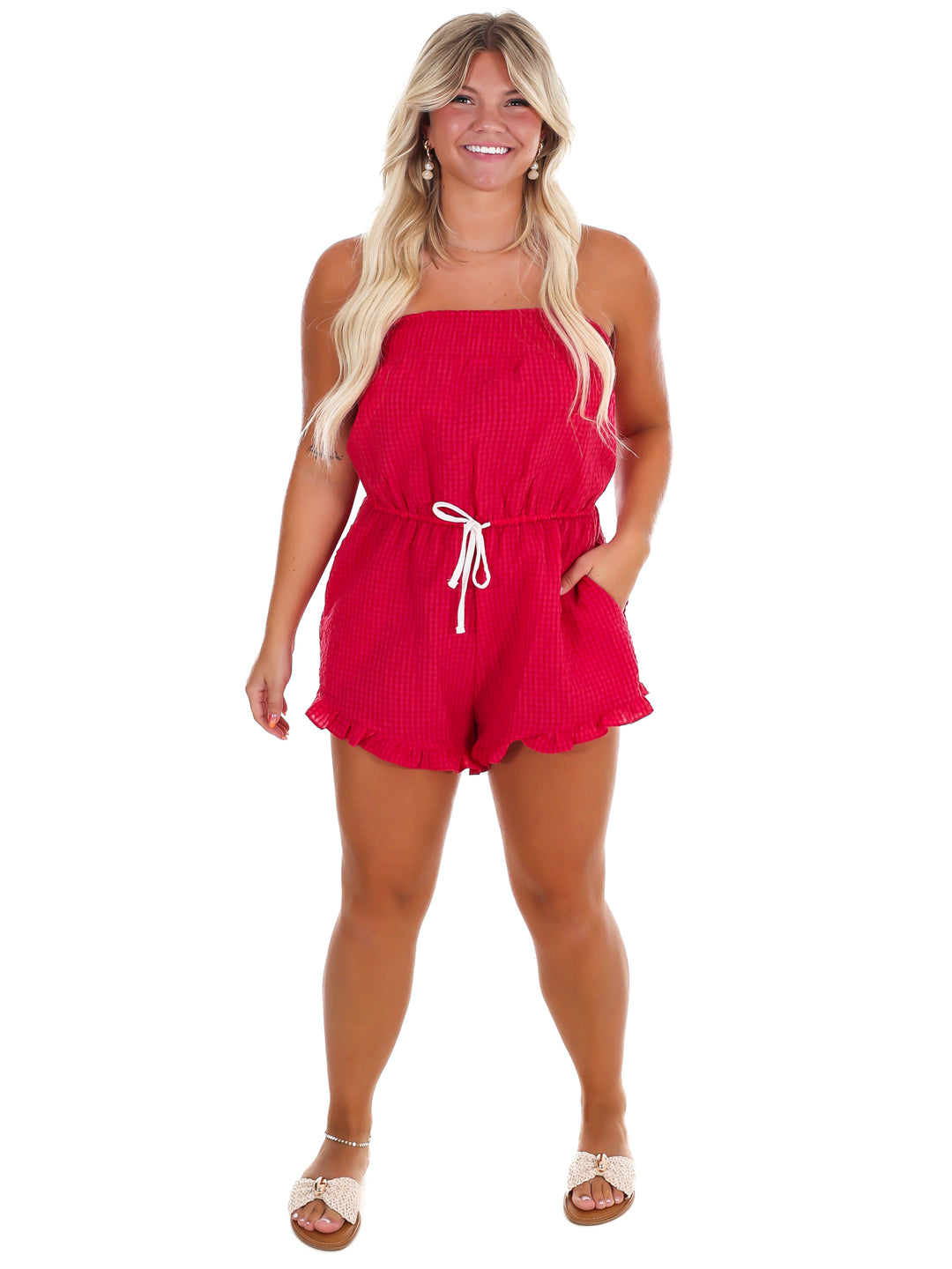 Summer Fling Gingham Romper