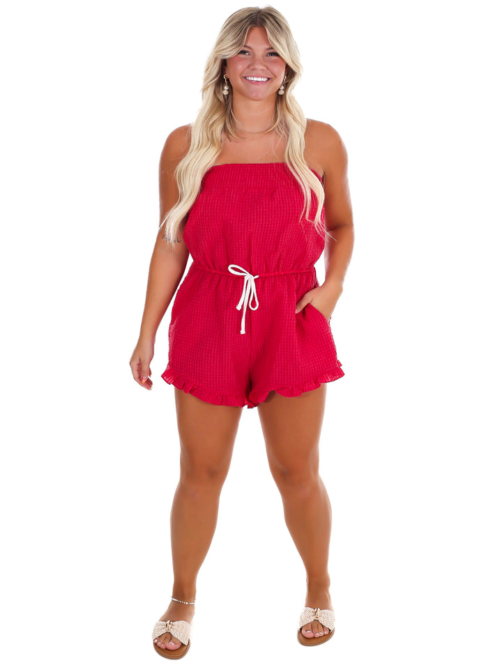 Summer Fling Gingham Romper
