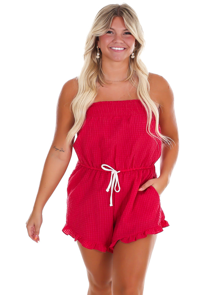 Summer Fling Gingham Romper