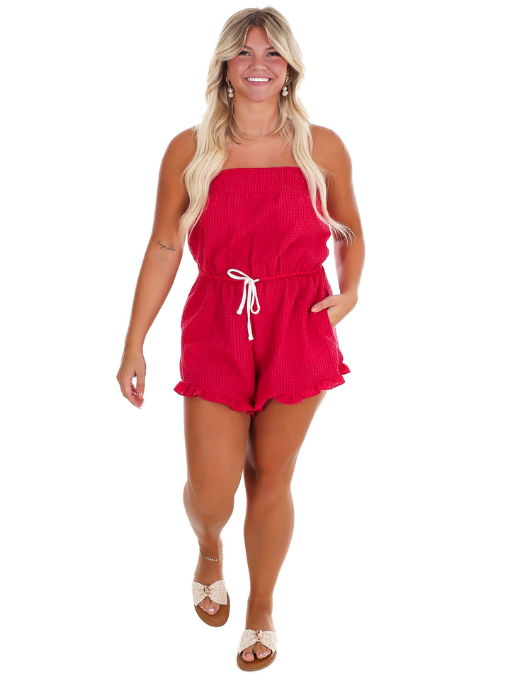 Summer Fling Gingham Romper