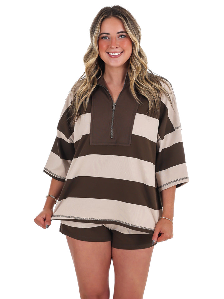 Cozy Lines Stripe Two Piece Set