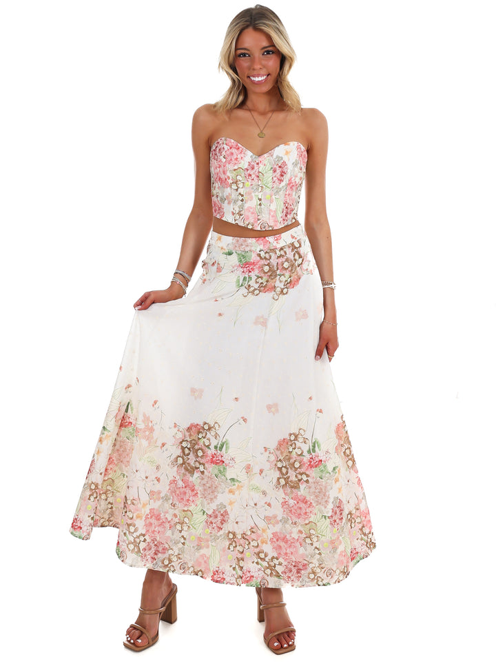 Springtime Floral Maxi Skirt Set