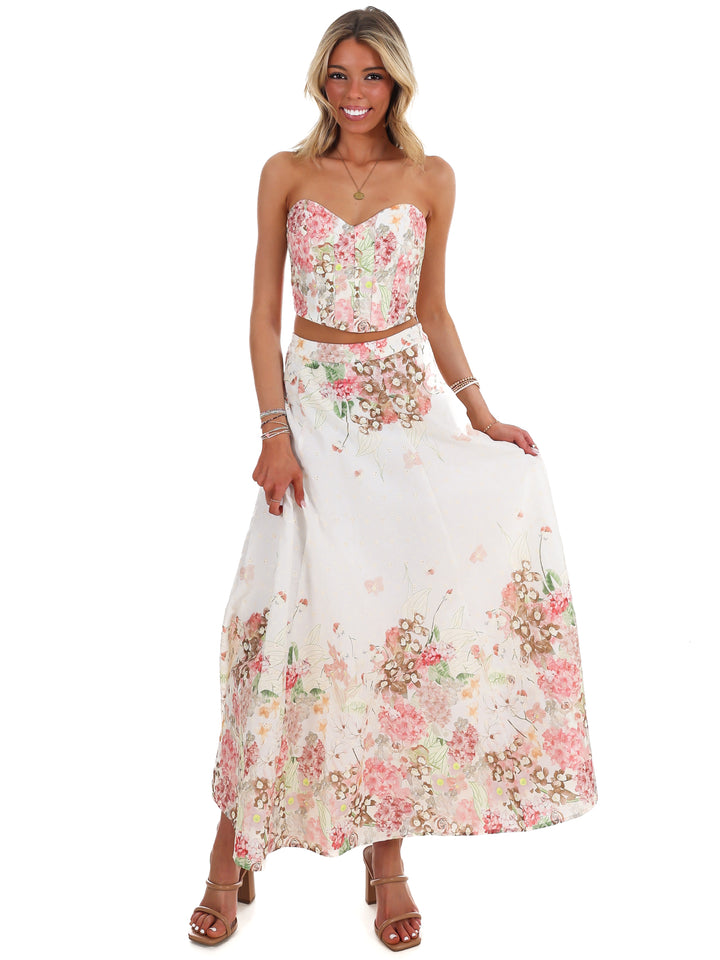 Springtime Floral Maxi Skirt Set