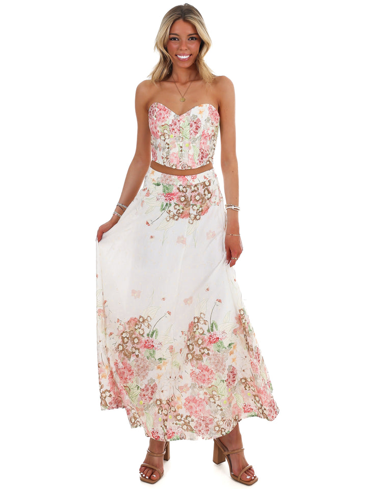 Springtime Floral Maxi Skirt Set