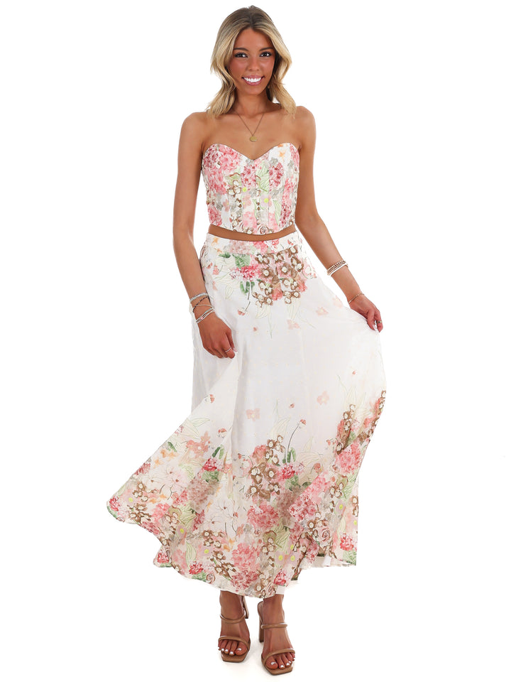 Springtime Floral Maxi Skirt Set