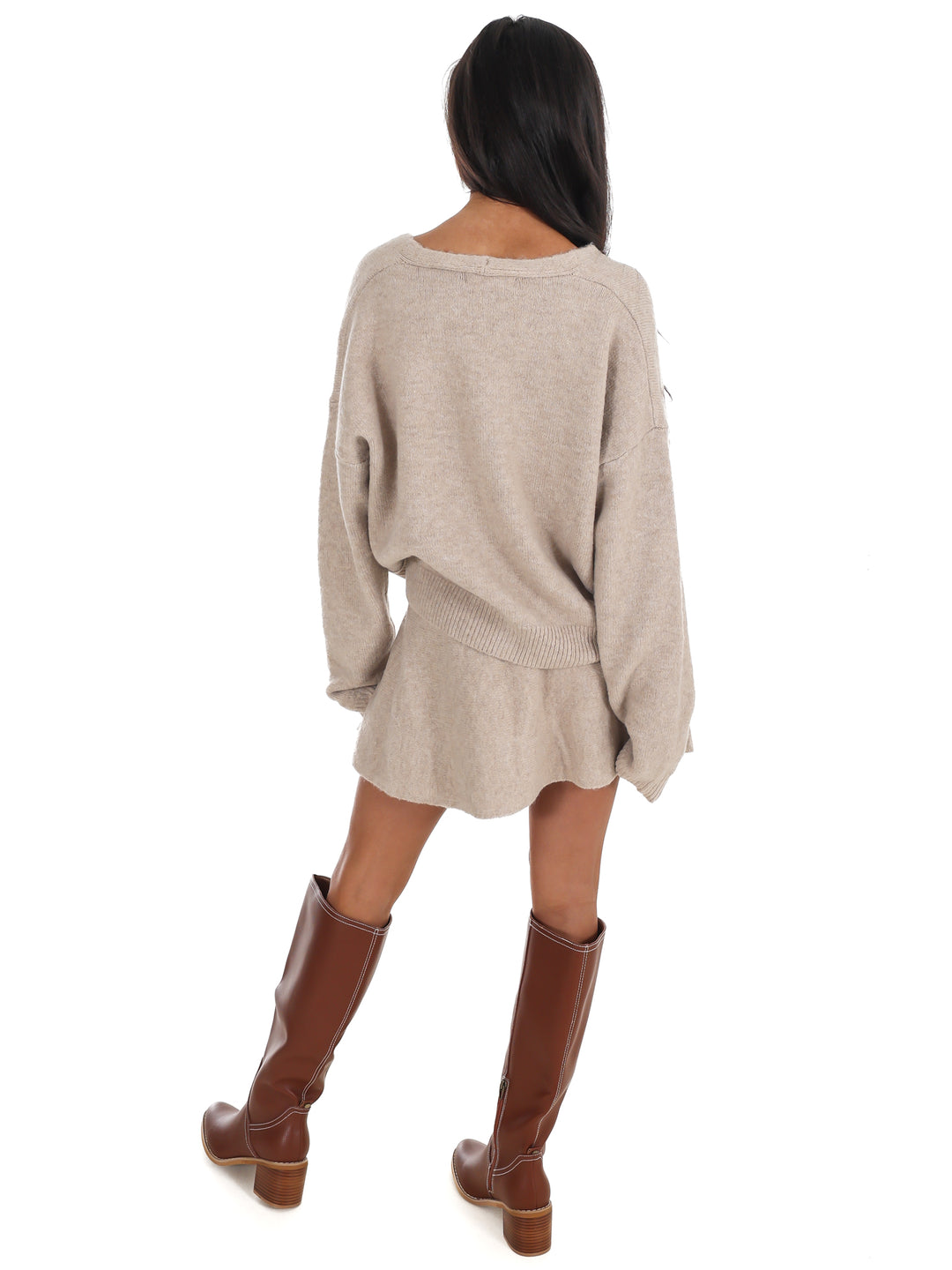 Soft Spoken Sweater Two Piece Skirt Set