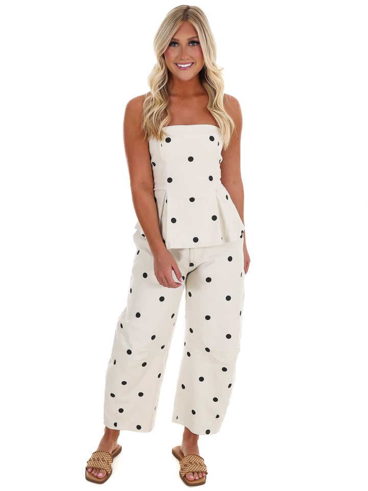 Polished Play Denim Polka Dot Two Piece Set