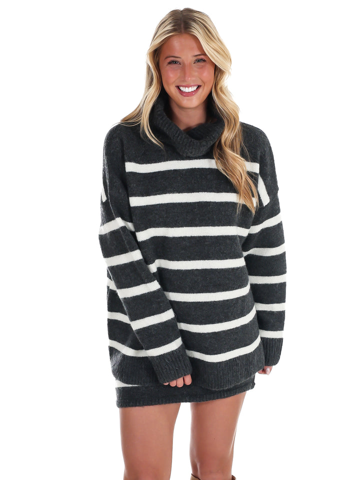 What You Want Stripe Sweater Two Piece Set