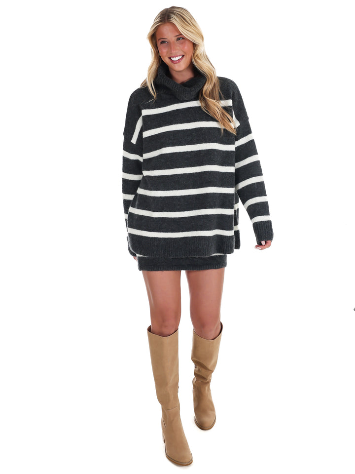 What You Want Stripe Sweater Two Piece Set