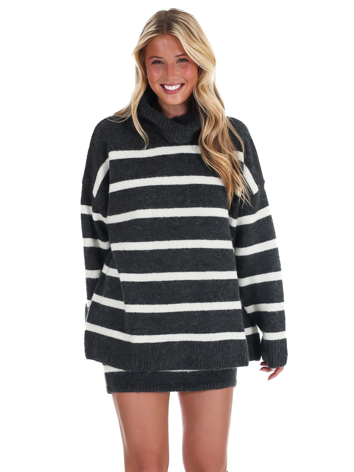 What You Want Stripe Sweater Two Piece Set