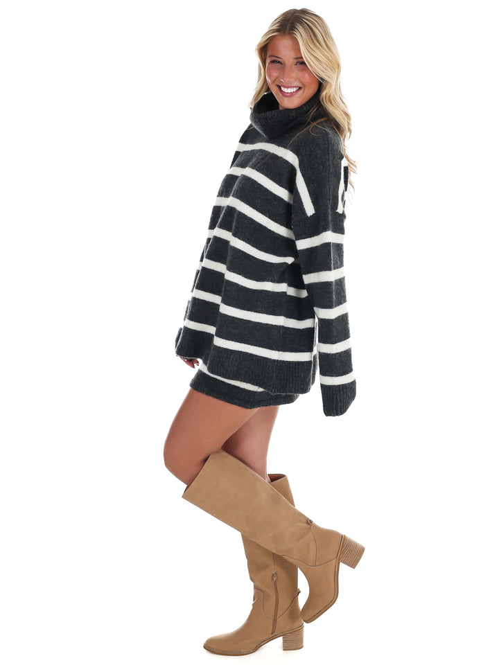 What You Want Stripe Sweater Two Piece Set