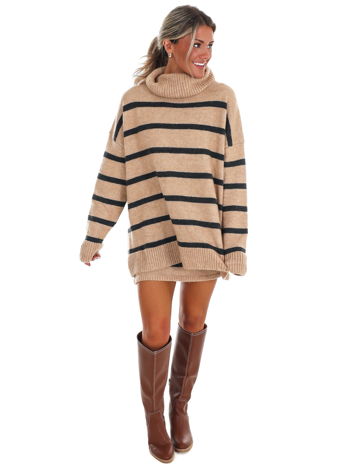 What You Want Stripe Sweater Two Piece Set