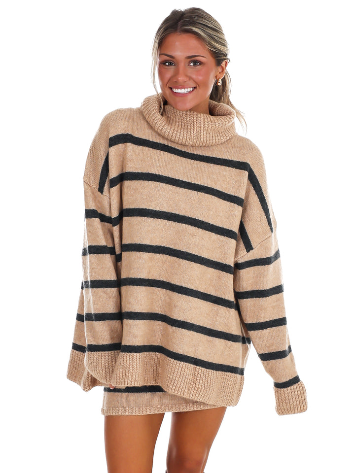 What You Want Stripe Sweater Two Piece Set