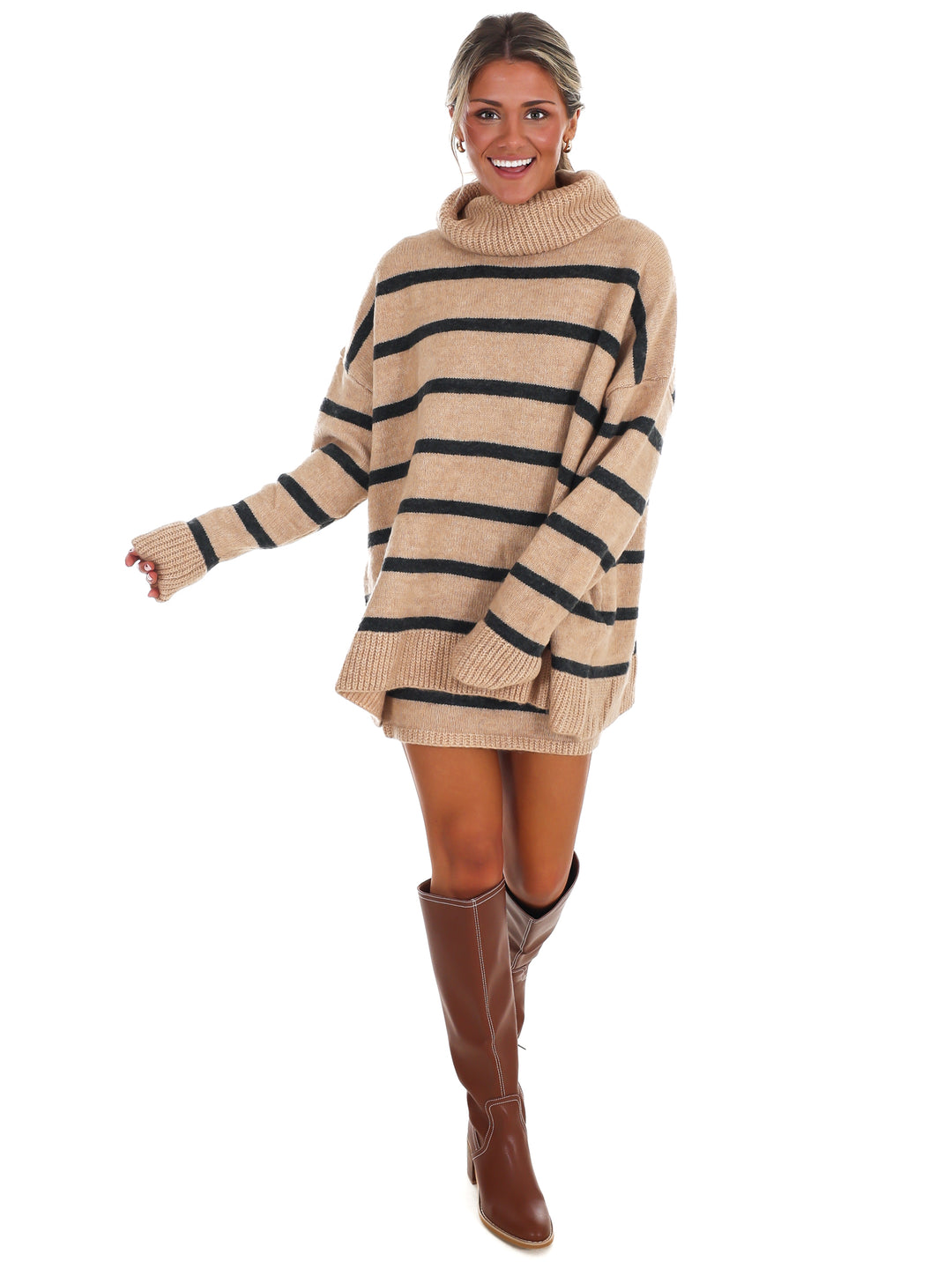 What You Want Stripe Sweater Two Piece Set