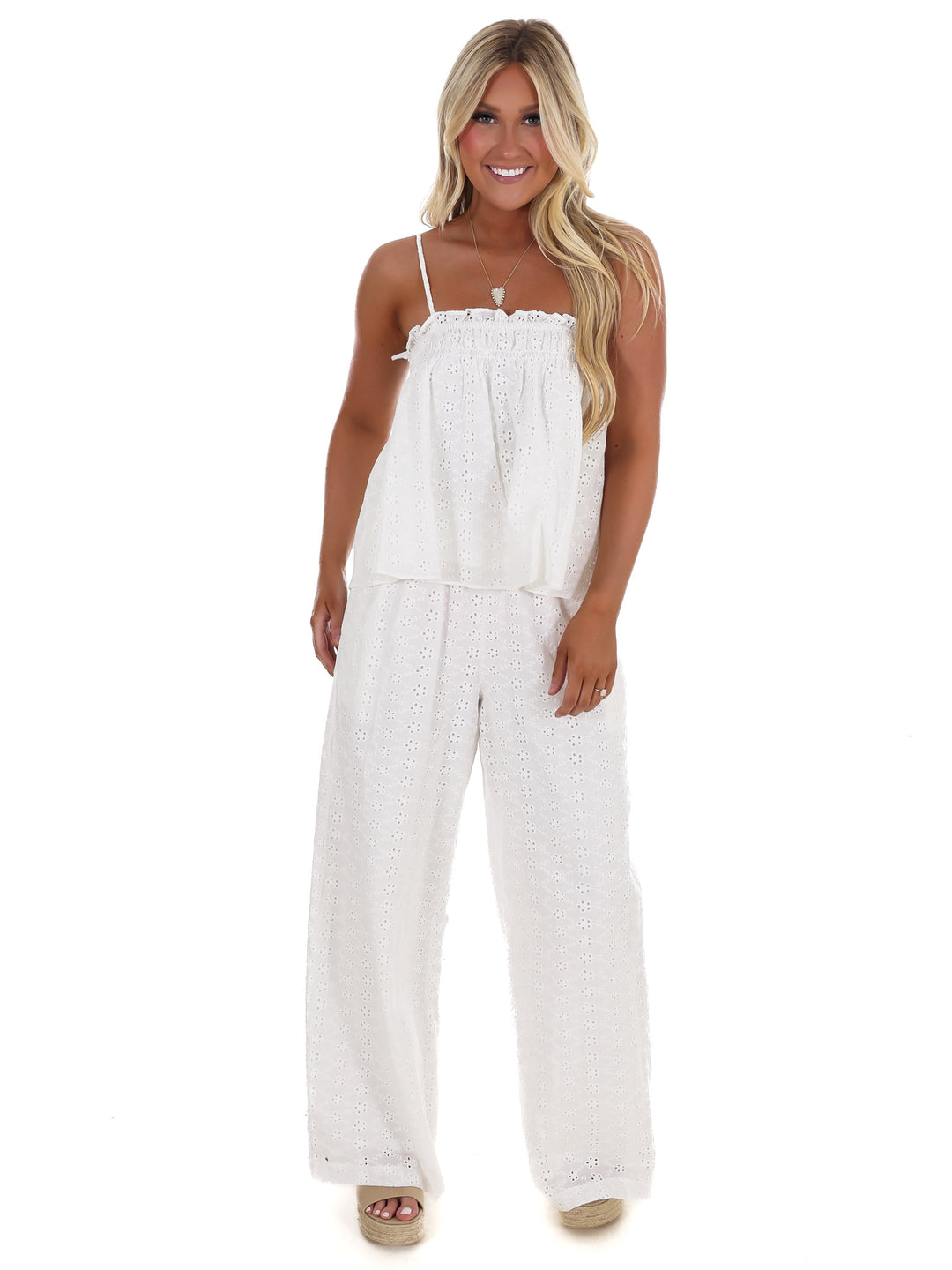 Sweet Escape Eyelet Two Piece Set