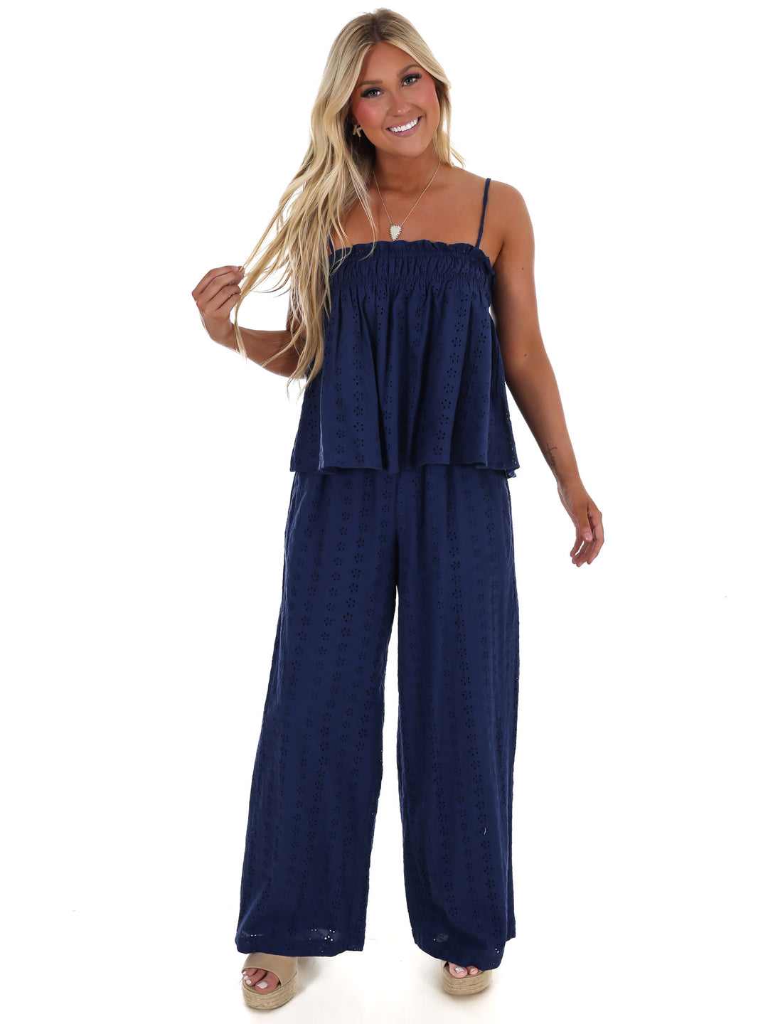 Sweet Escape Eyelet Two Piece Set
