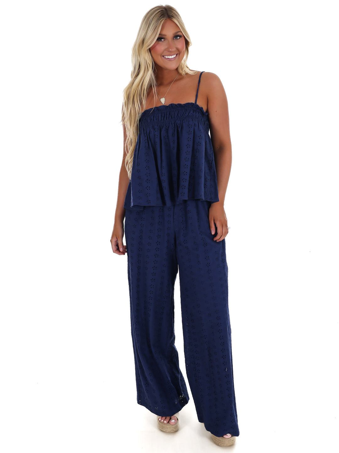 Sweet Escape Eyelet Two Piece Set