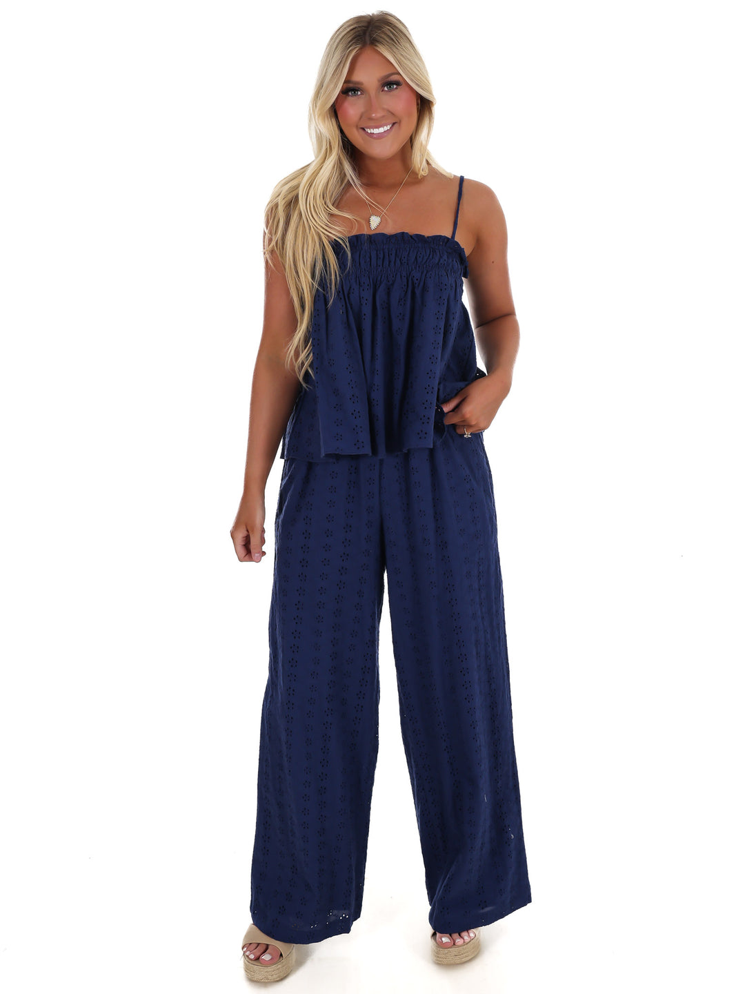 Sweet Escape Eyelet Two Piece Set