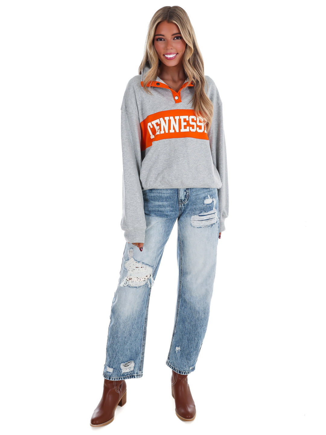 Tennessee Snap Colorblock Pullover