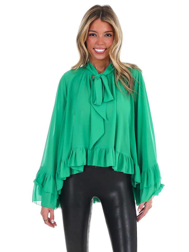 Coming Around Chiffon Top