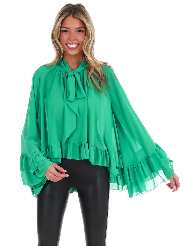 Coming Around Chiffon Top