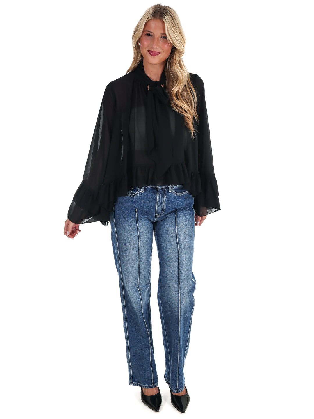 Coming Around Chiffon Top