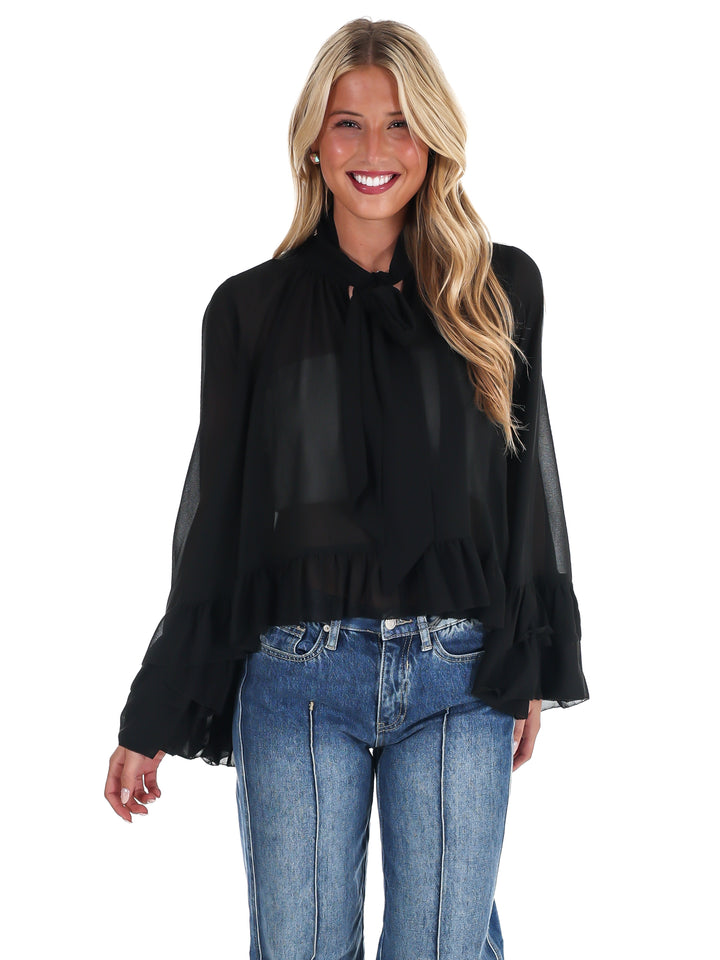 Coming Around Chiffon Top