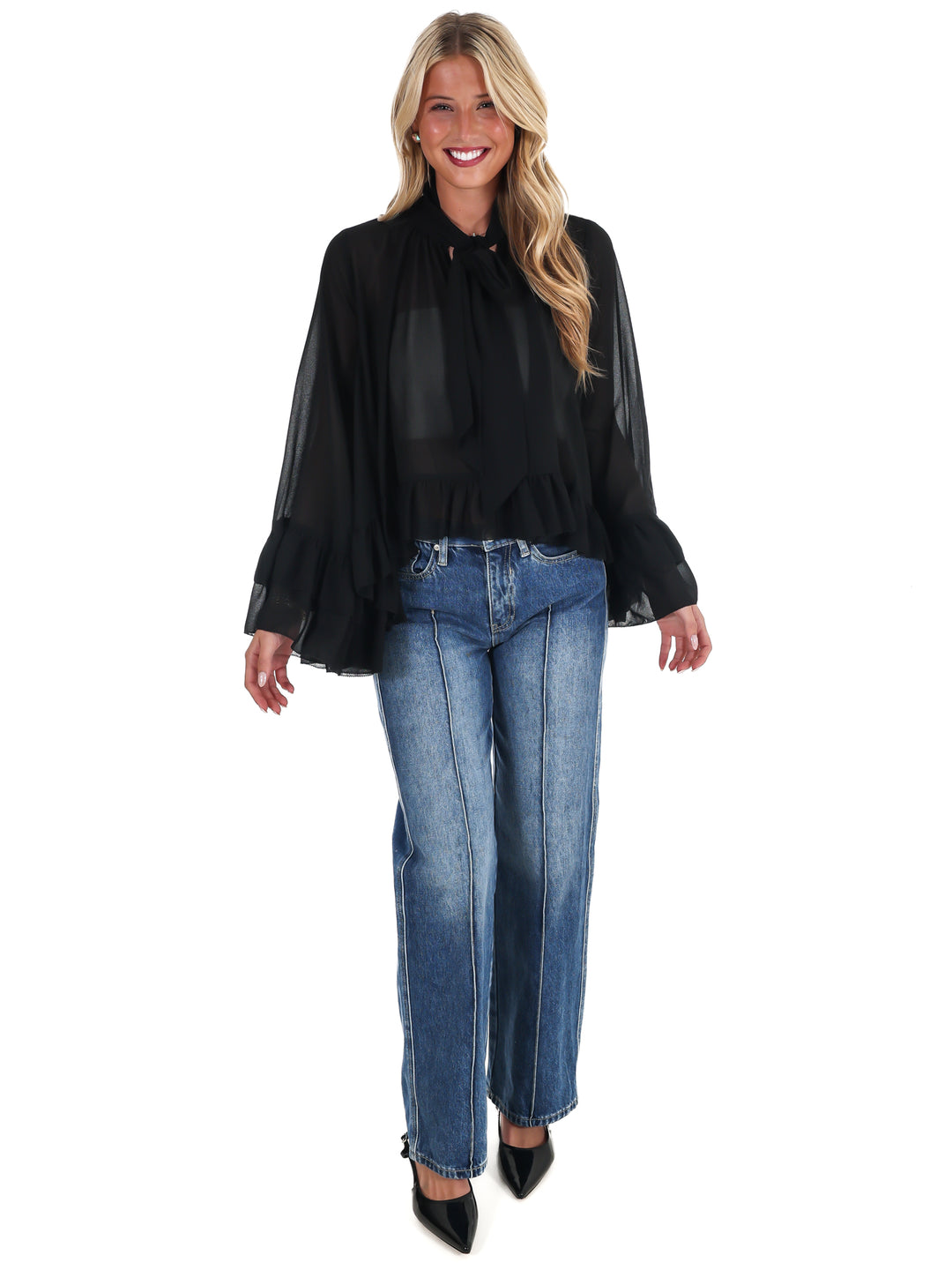 Coming Around Chiffon Top