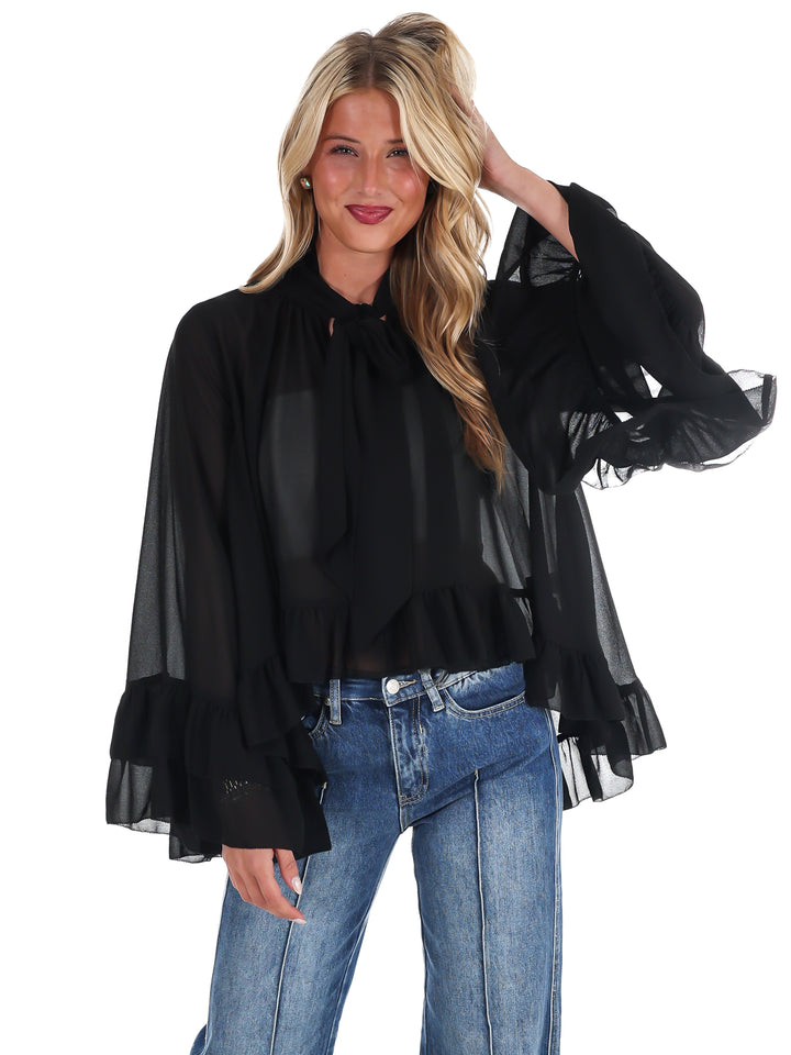 Coming Around Chiffon Top