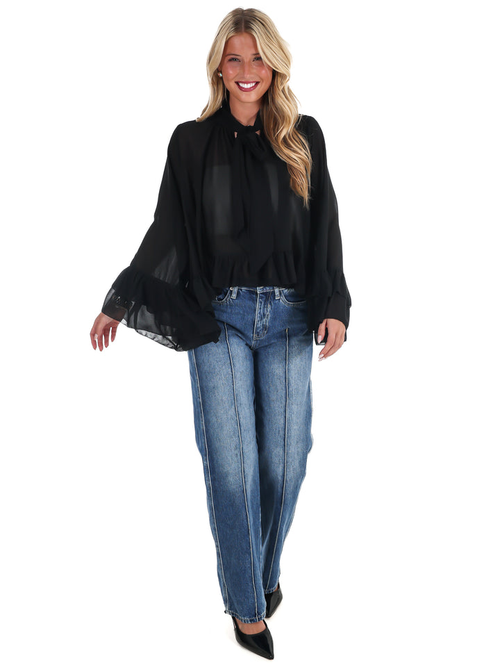 Coming Around Chiffon Top