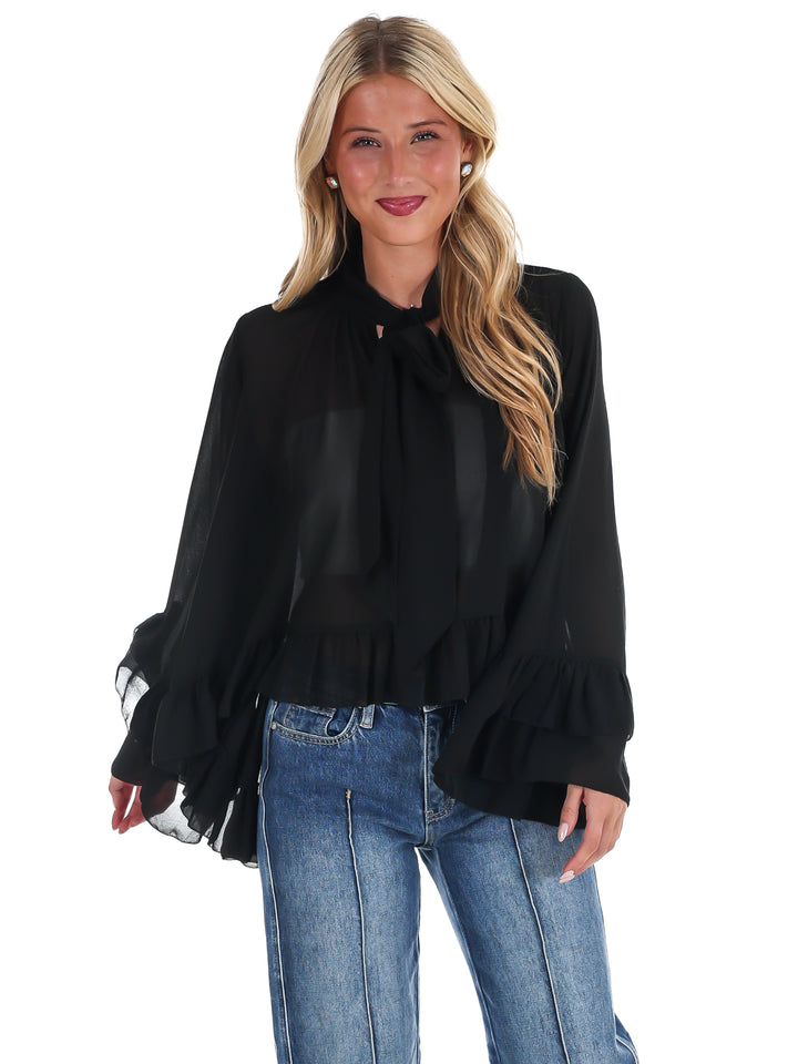 Coming Around Chiffon Top