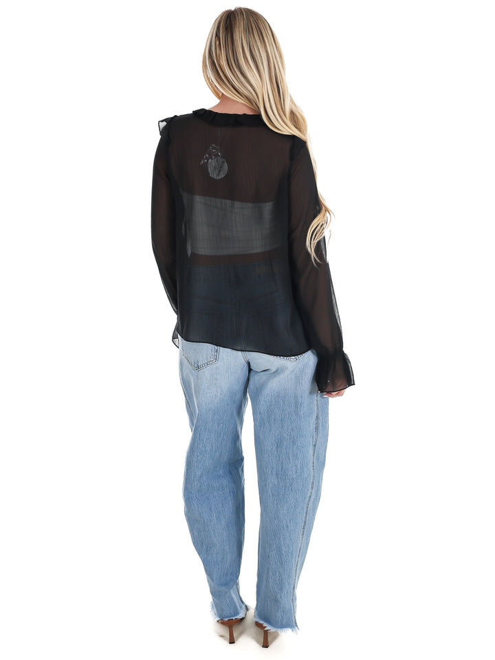 Peaceful Easy Feeling Chiffon Ruffle Top