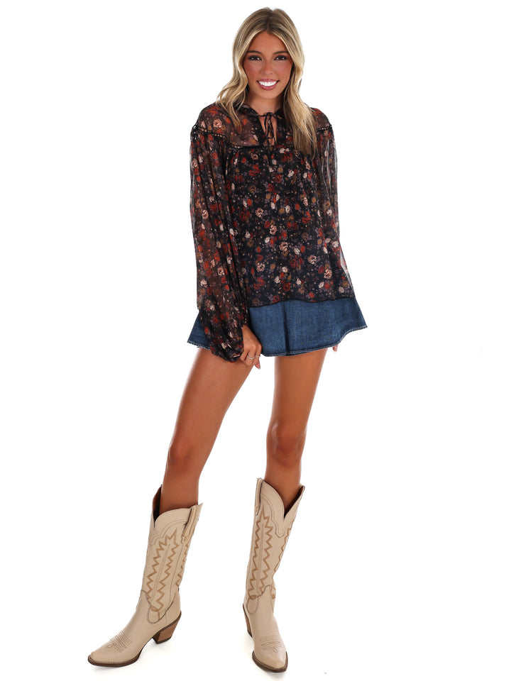 Maple Grove Floral Top