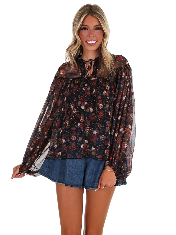 Maple Grove Floral Top