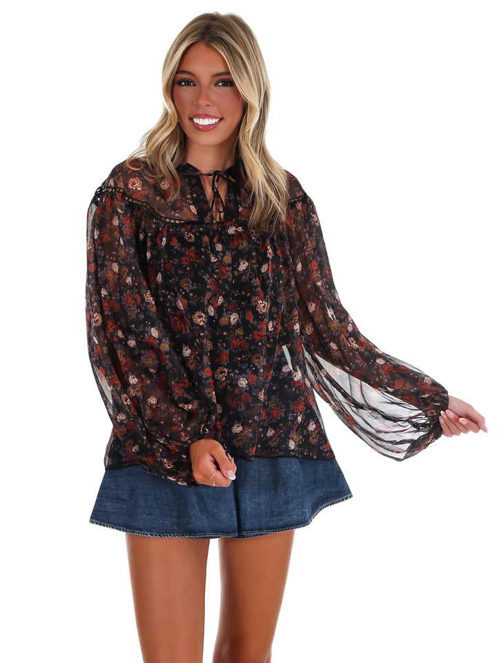 Maple Grove Floral Top