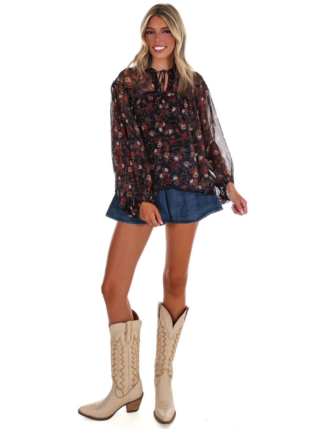 Maple Grove Floral Top