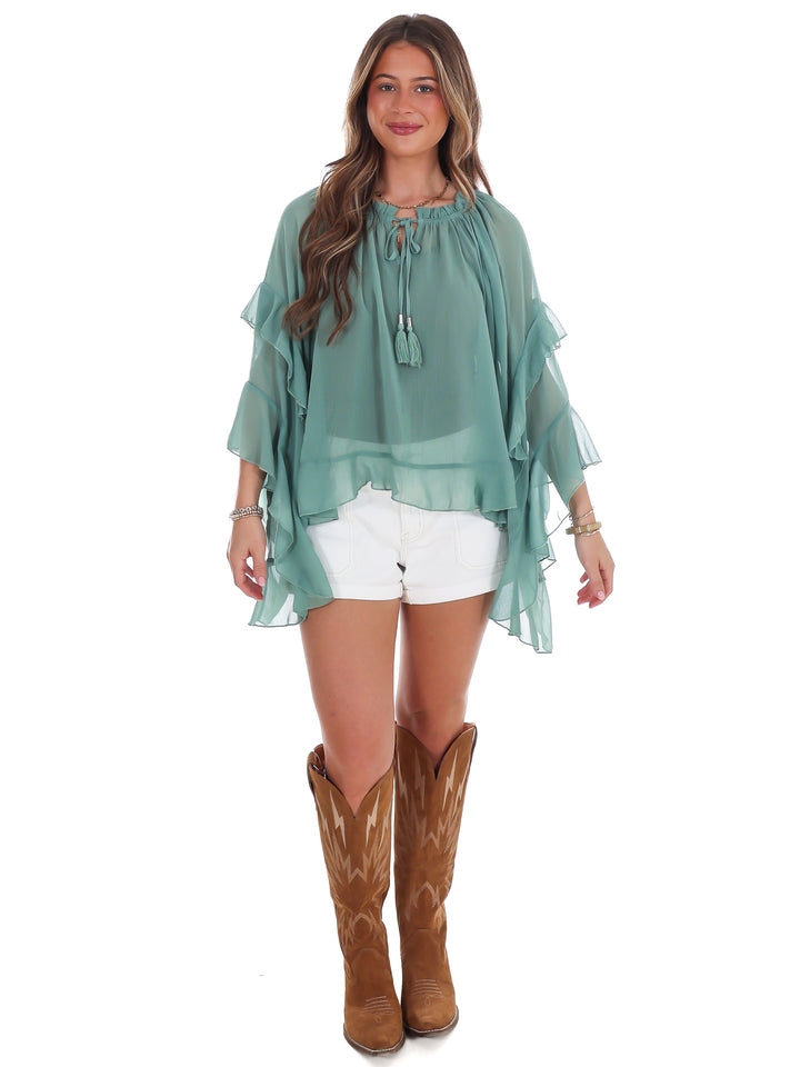 Southern Comfort Ruffled Top