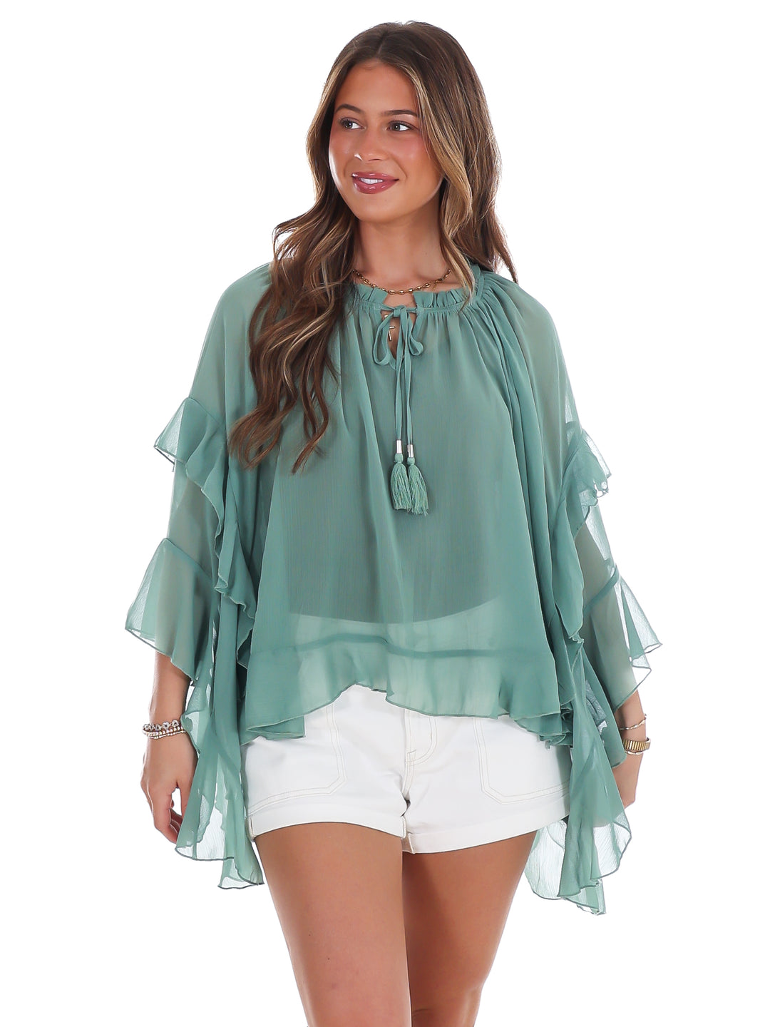 Southern Comfort Ruffled Top