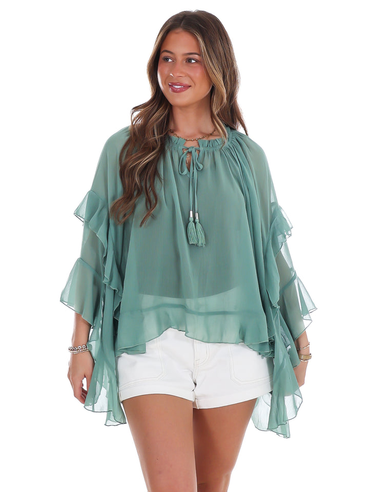 Southern Comfort Ruffled Top