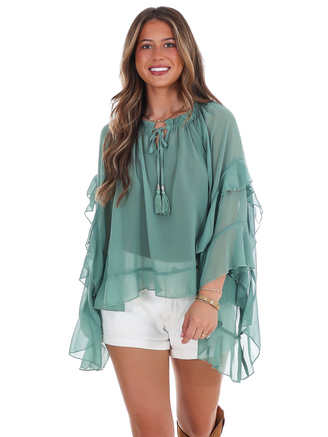 Southern Comfort Ruffled Top