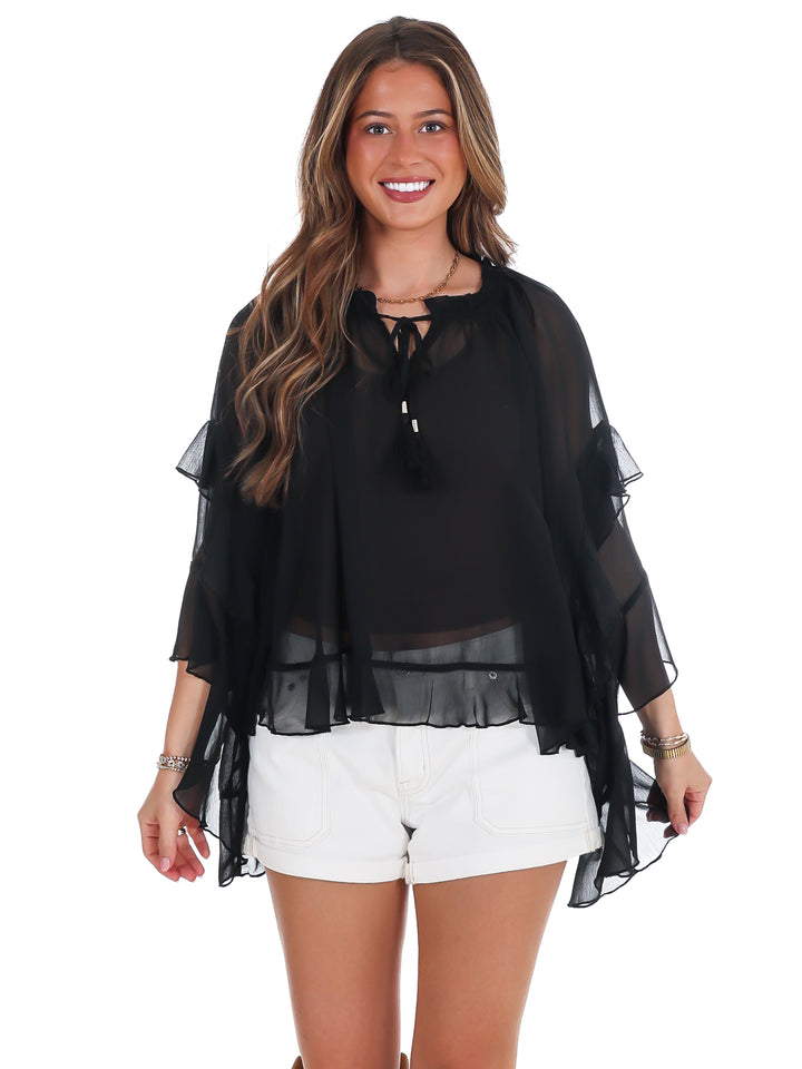 Southern Comfort Ruffled Top
