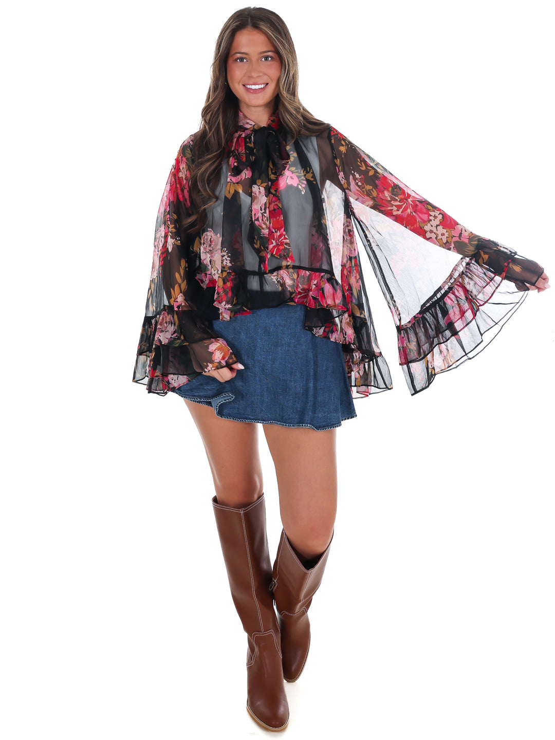 Floral Keepsake Tie Top