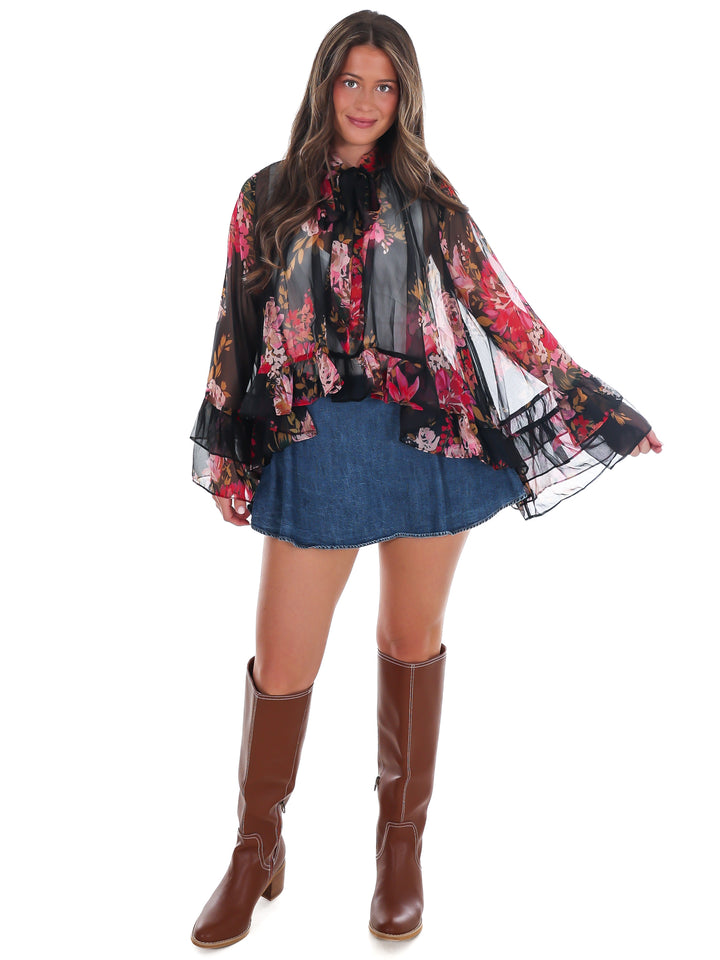 Floral Keepsake Tie Top