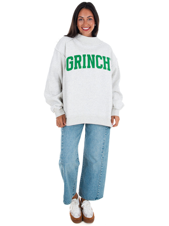 Grinchy &amp; Merry Reversible Mock Neck Pullover