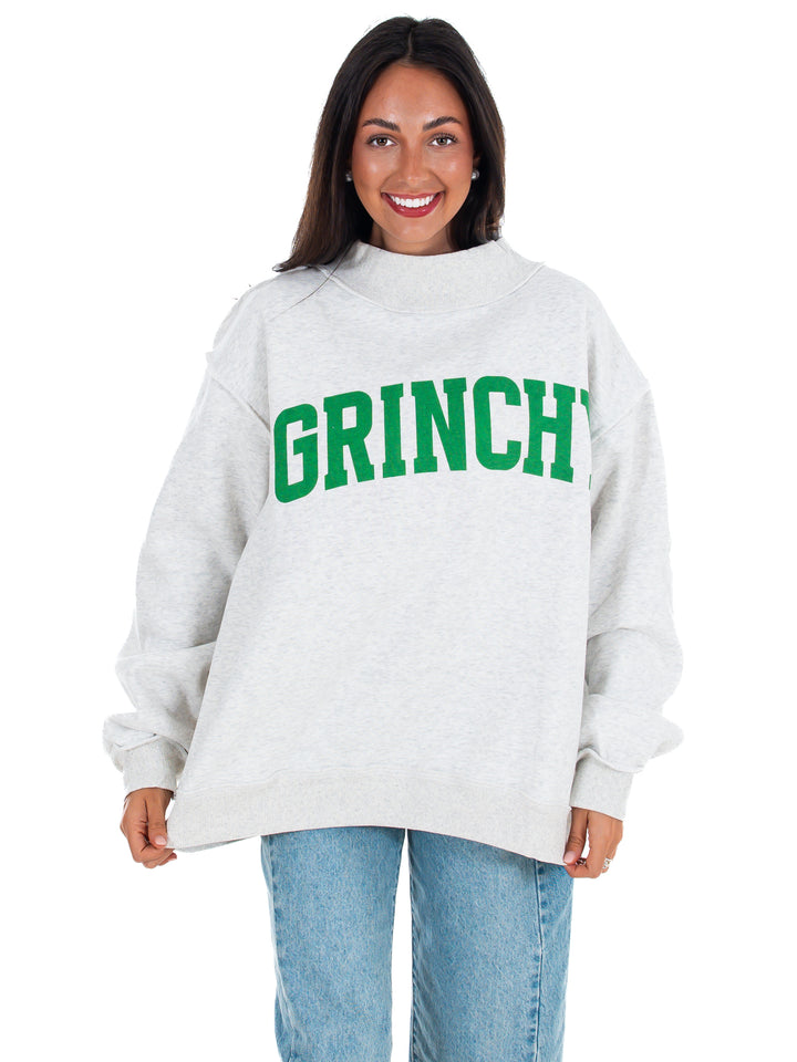 Grinchy &amp; Merry Reversible Mock Neck Pullover