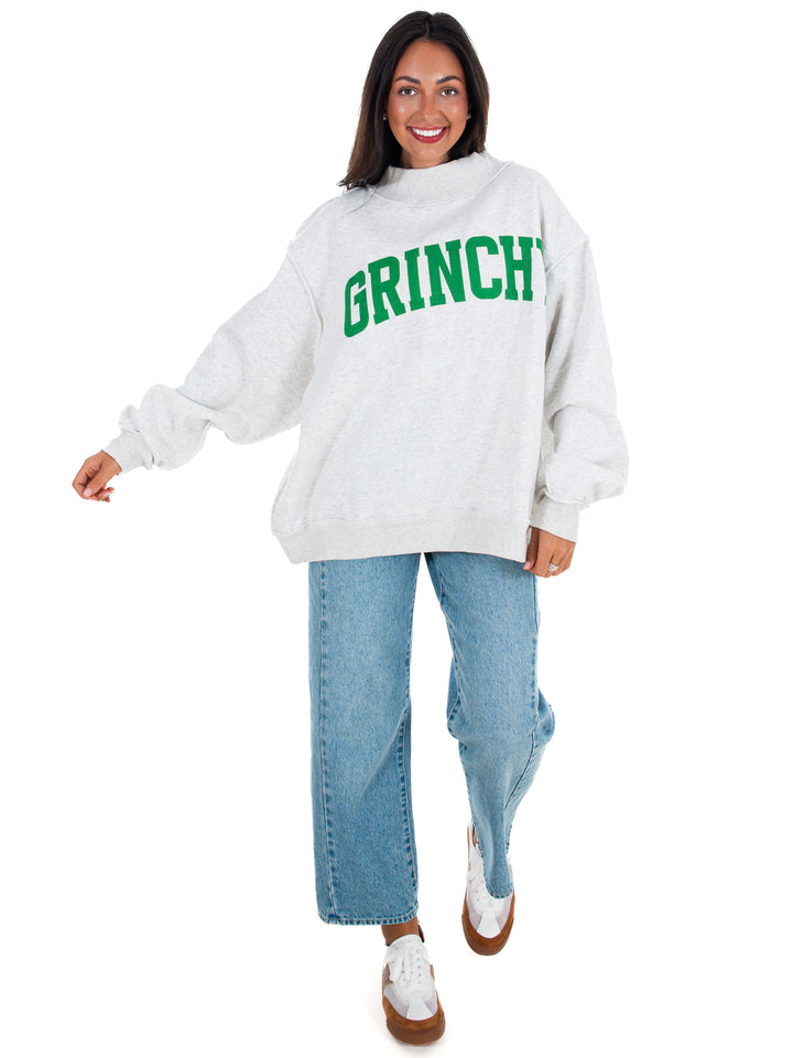 Grinchy &amp; Merry Reversible Mock Neck Pullover
