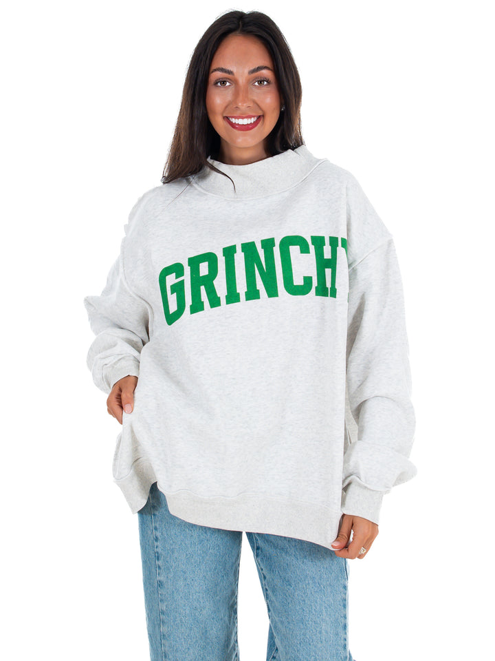 Grinchy &amp; Merry Reversible Mock Neck Pullover