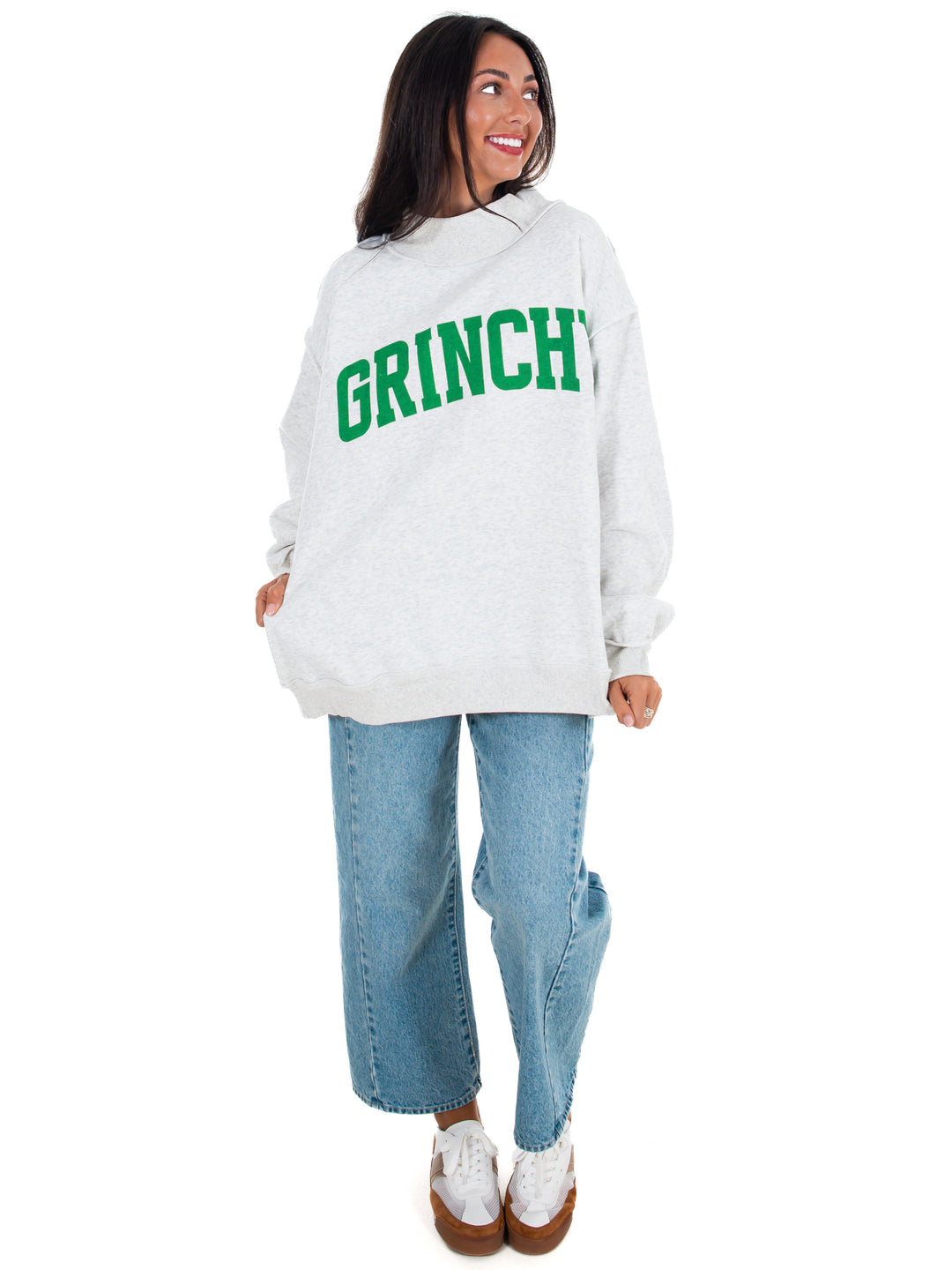 Grinchy &amp; Merry Reversible Mock Neck Pullover